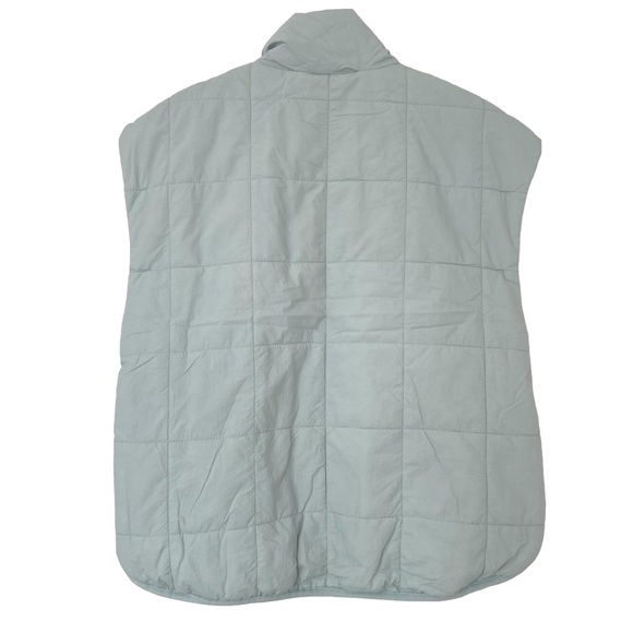 OUTDOOR SUPPLY COMPANY MINT/AQUA PUFFER VEST WITH STAND COLLAR/FRONT ZIPPER, S - Picture 2 of 9